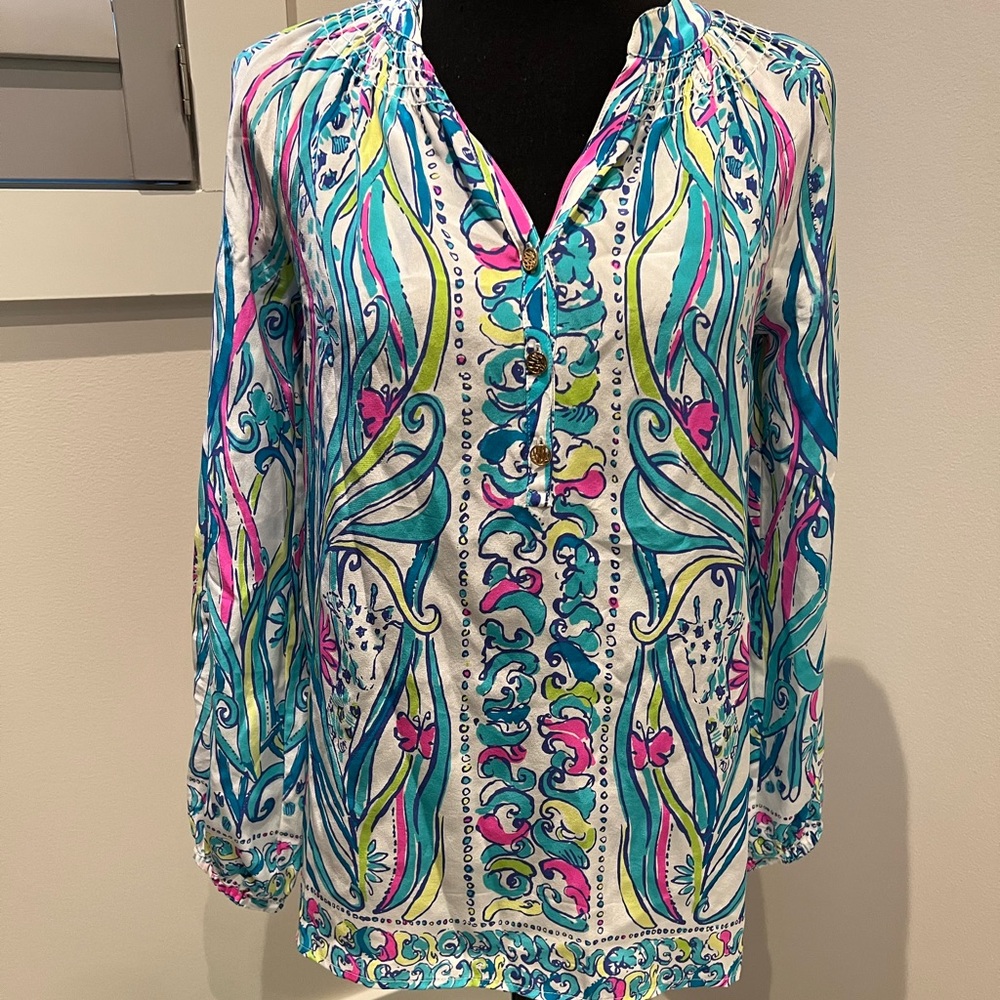 Lilly Pulitzer Elsa blouse XS EUC
